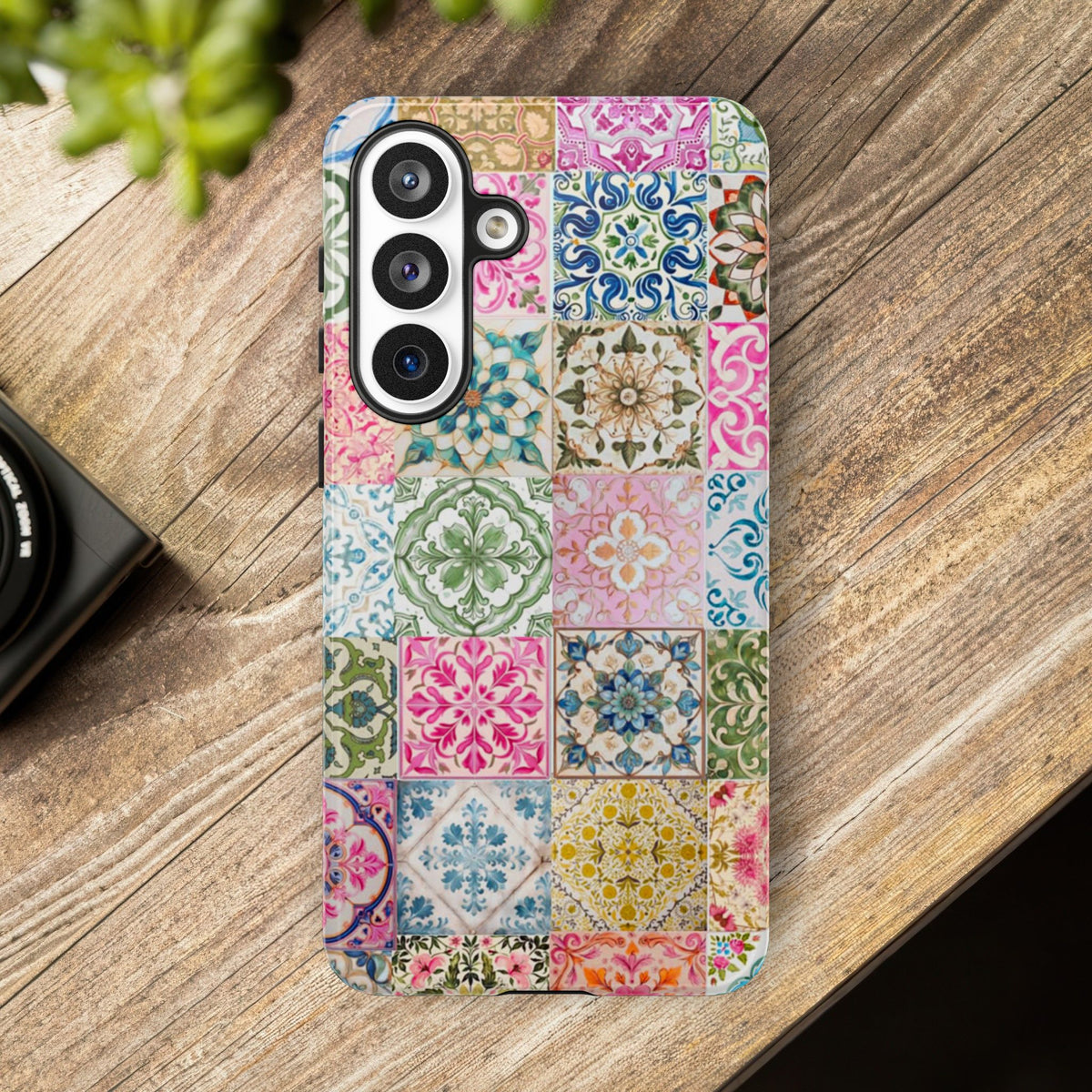 Vintage Mosaic Tile Graphic Tough Phone Cases