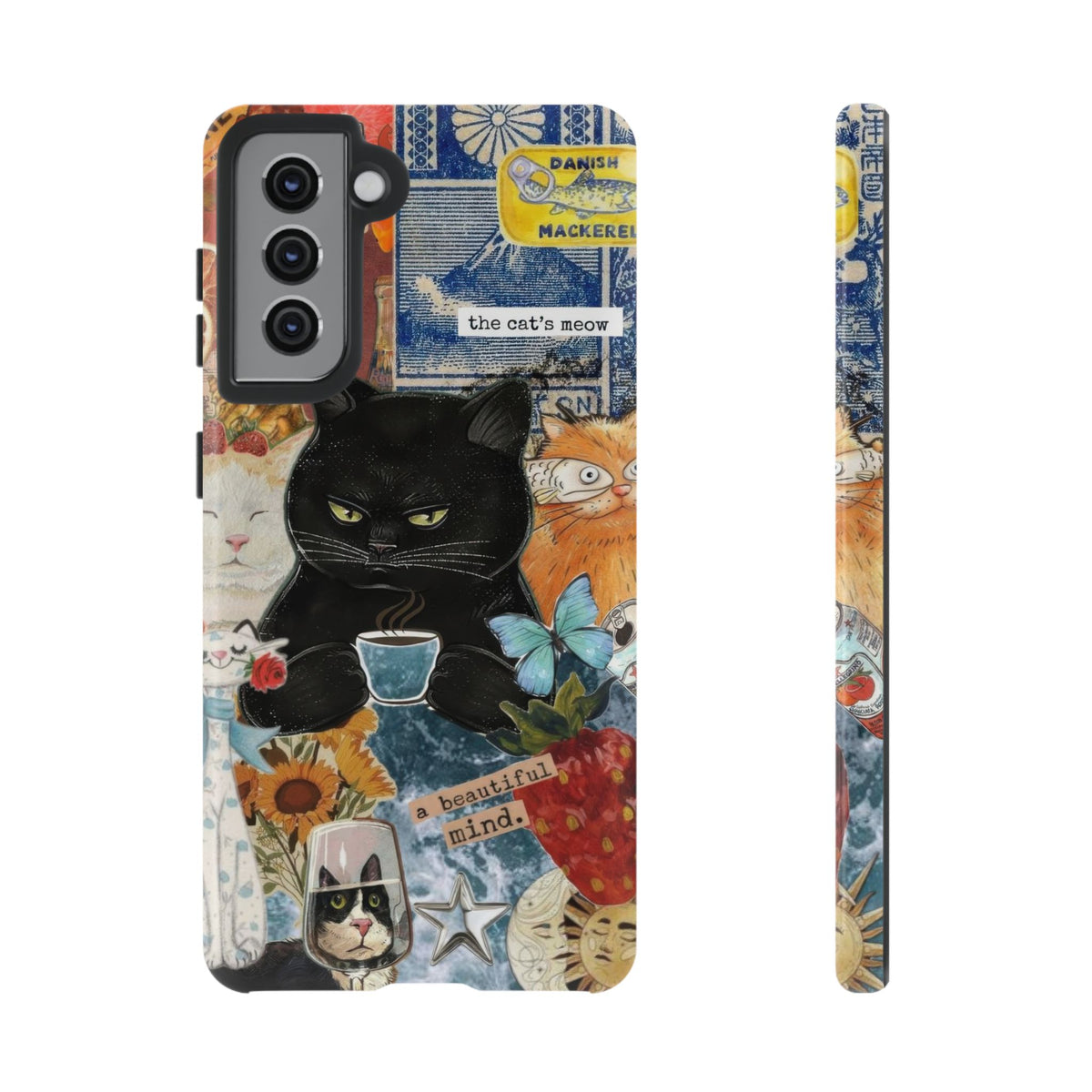 Aesthetic Cats Case - Vintage Kitty Graphic Tough Phone Cases