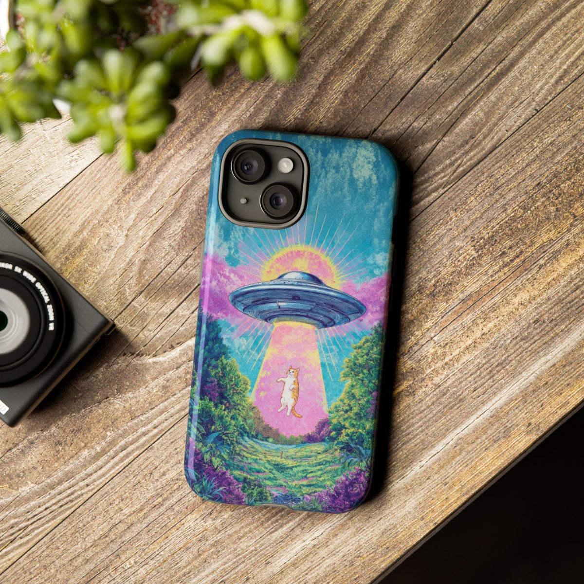 Vintage Alien UFO Graphic Tough Phone Cases