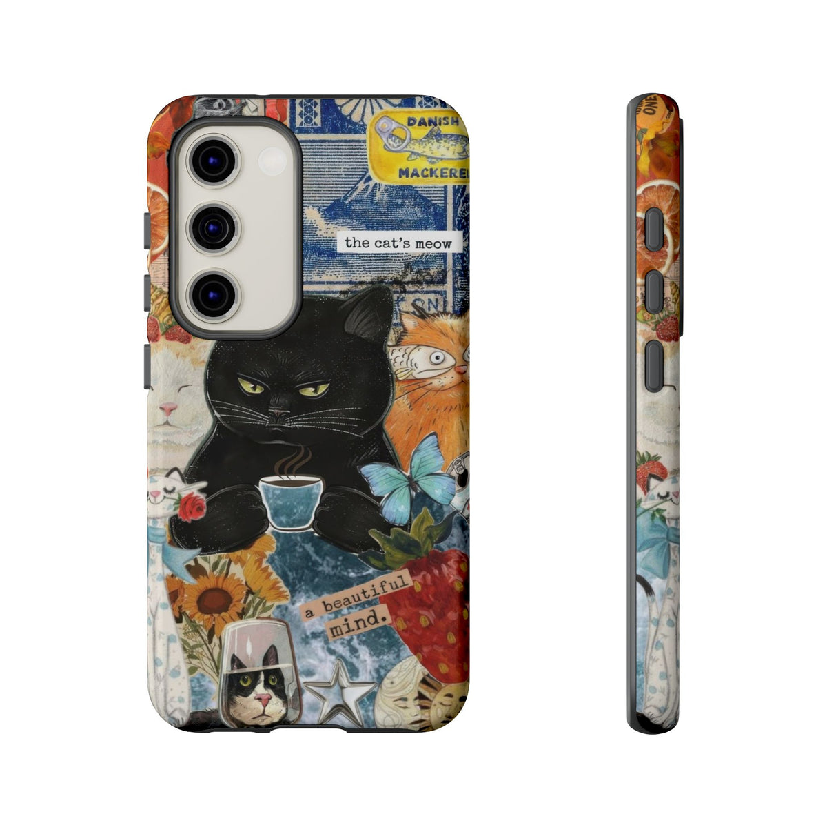 Aesthetic Cats Case - Vintage Kitty Graphic Tough Phone Cases