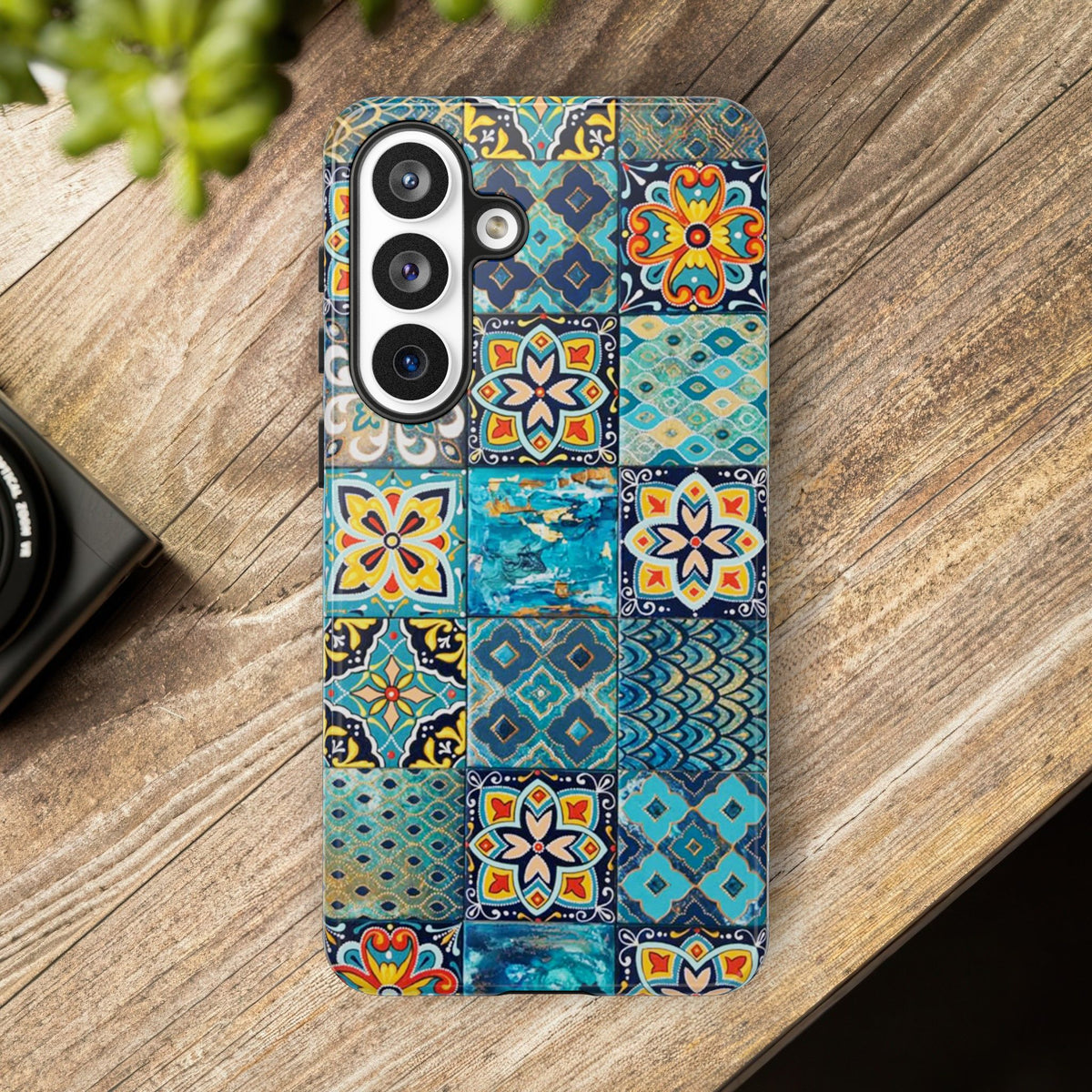 Vintage Mosaic Tile Graphic Tough Phone Cases