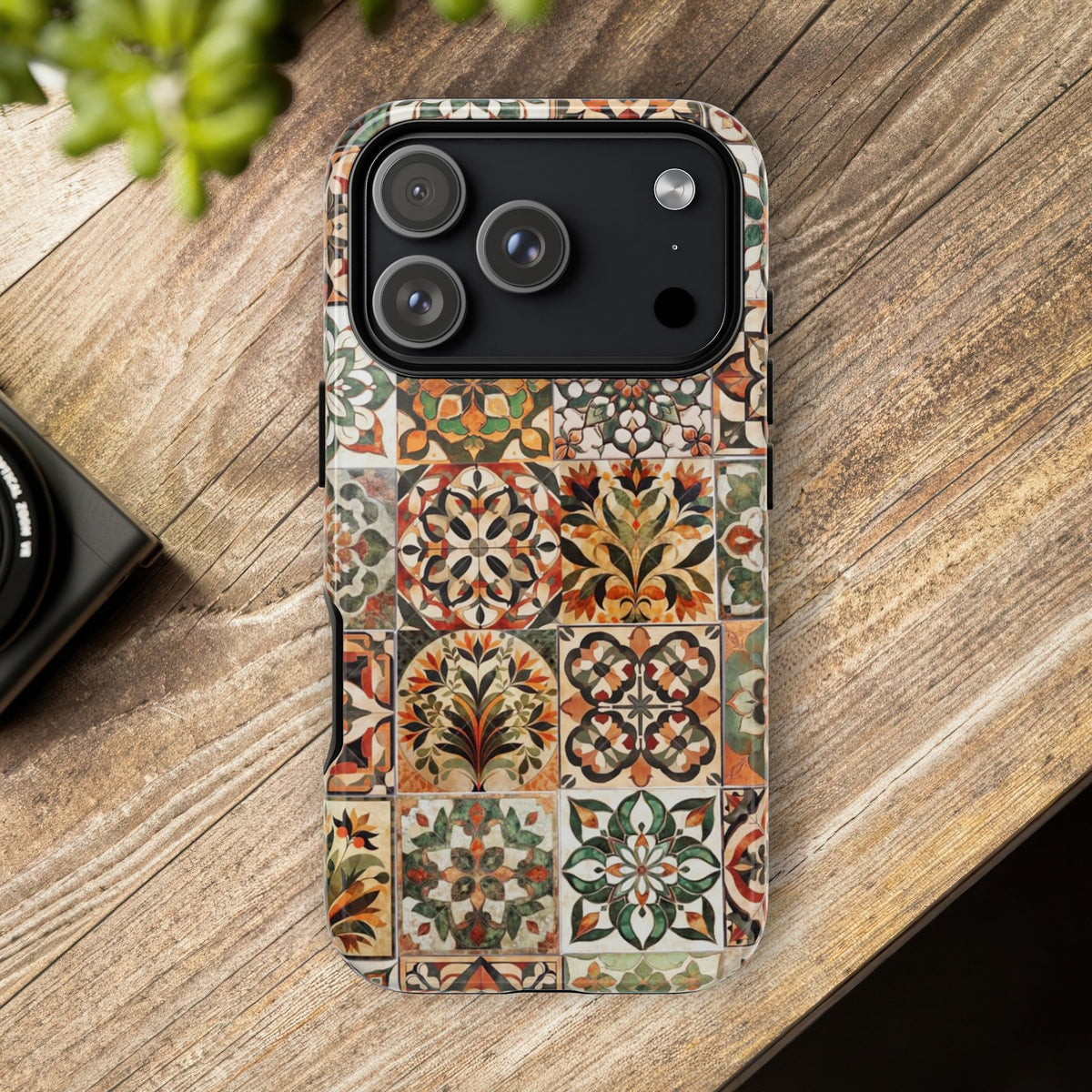 Vintage Mosaic Tile Graphic Tough Phone Cases