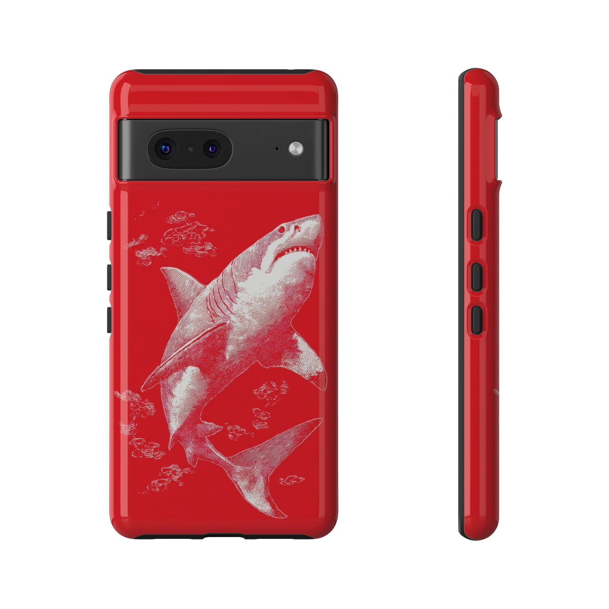 The Shark - Etching Style Series Graphic Tough Phone Cases
