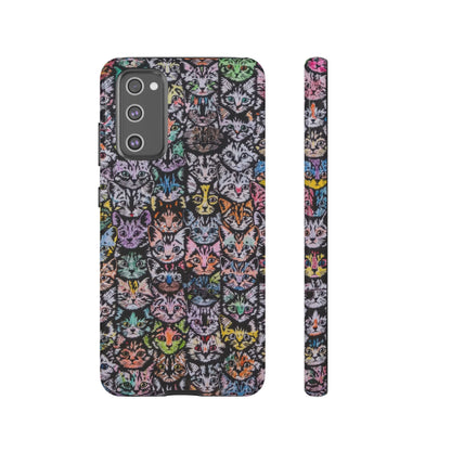 Aesthetic Cats Case - Vintage Kitty Graphic Tough Phone Cases