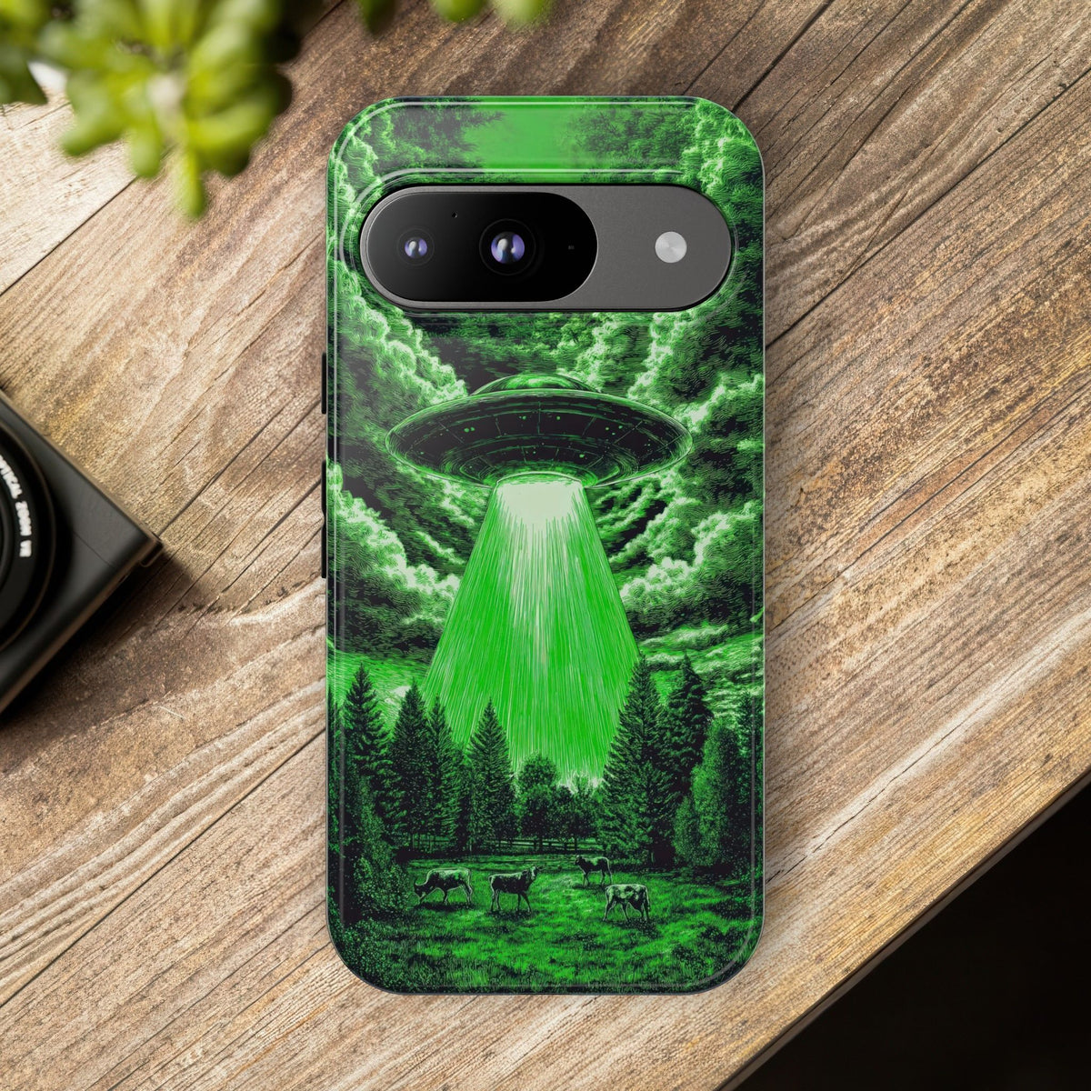 Vintage Alien UFO Graphic Tough Phone Cases