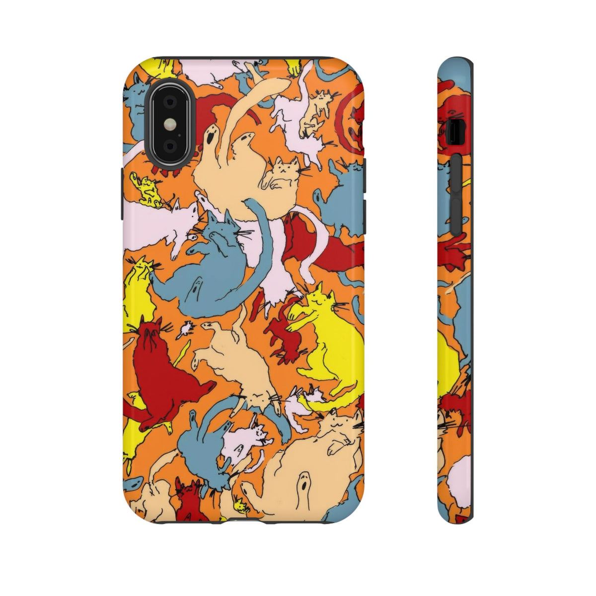 Aesthetic Cats Case - Vintage Kitty Graphic Tough Phone Cases