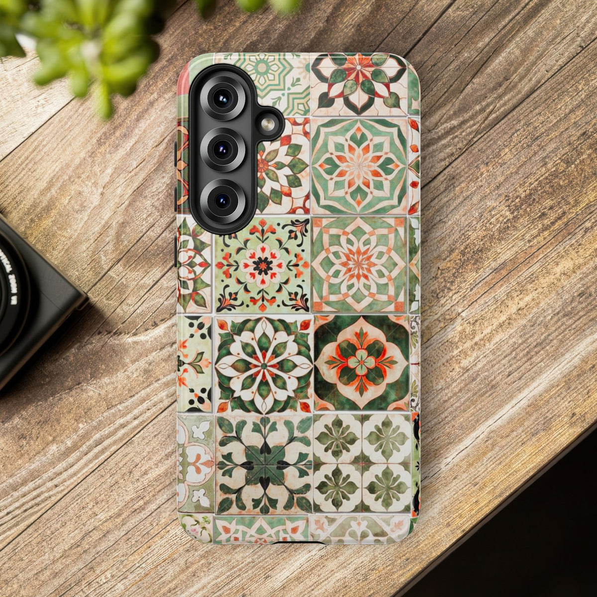 Vintage Mosaic Tile Graphic Tough Phone Cases