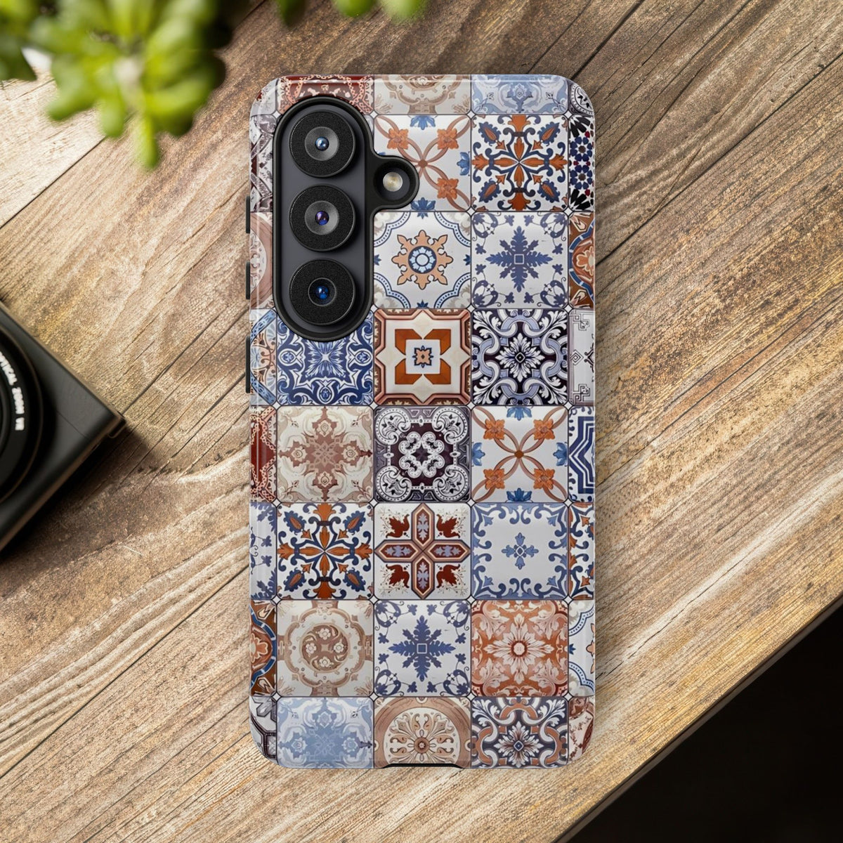 Vintage Mosaic Tile Graphic Tough Phone Cases