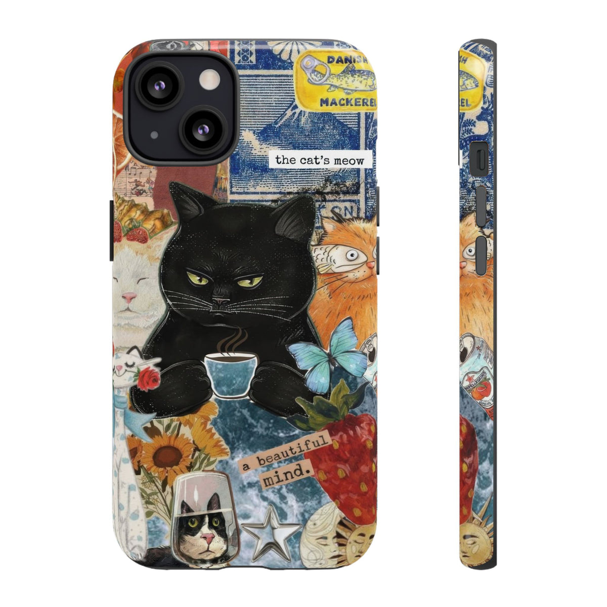 Aesthetic Cats Case - Vintage Kitty Graphic Tough Phone Cases
