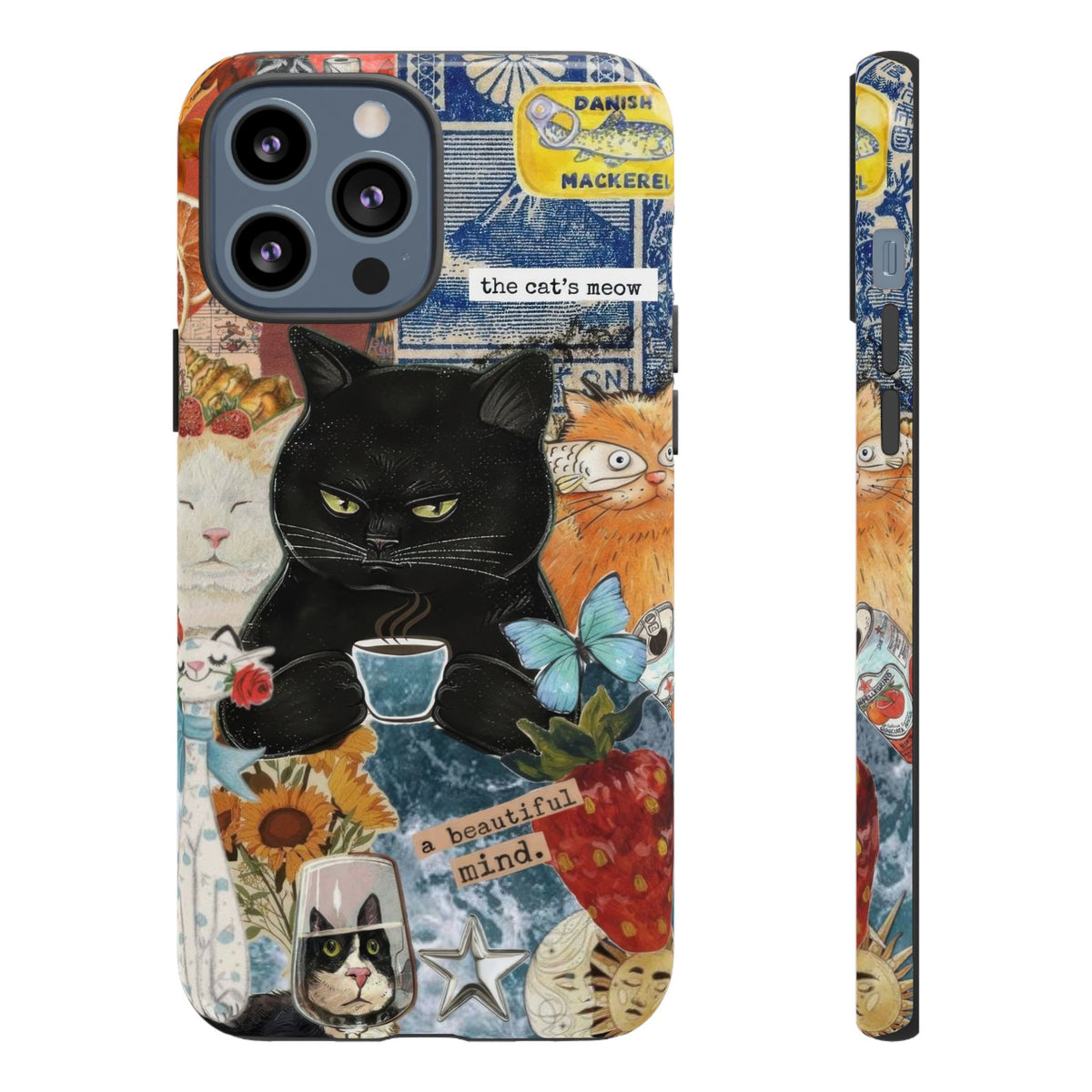 Aesthetic Cats Case - Vintage Kitty Graphic Tough Phone Cases
