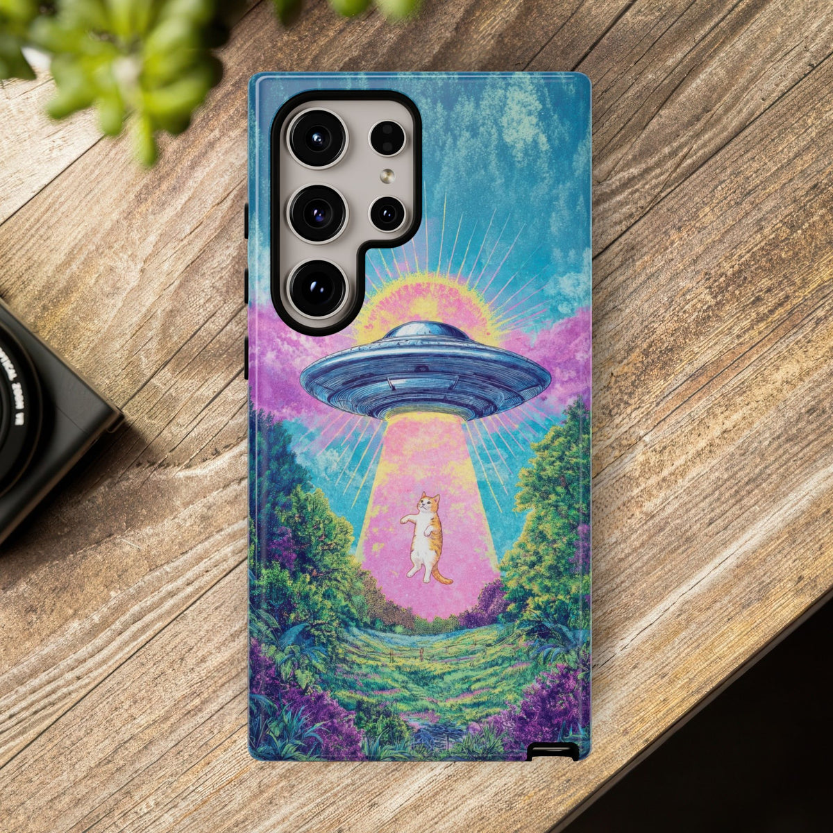 Vintage Alien UFO Graphic Tough Phone Cases