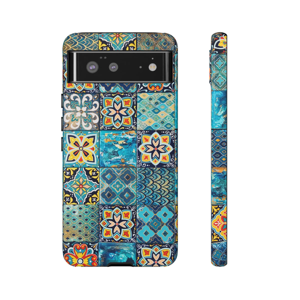 Vintage Mosaic Tile Graphic Tough Phone Cases