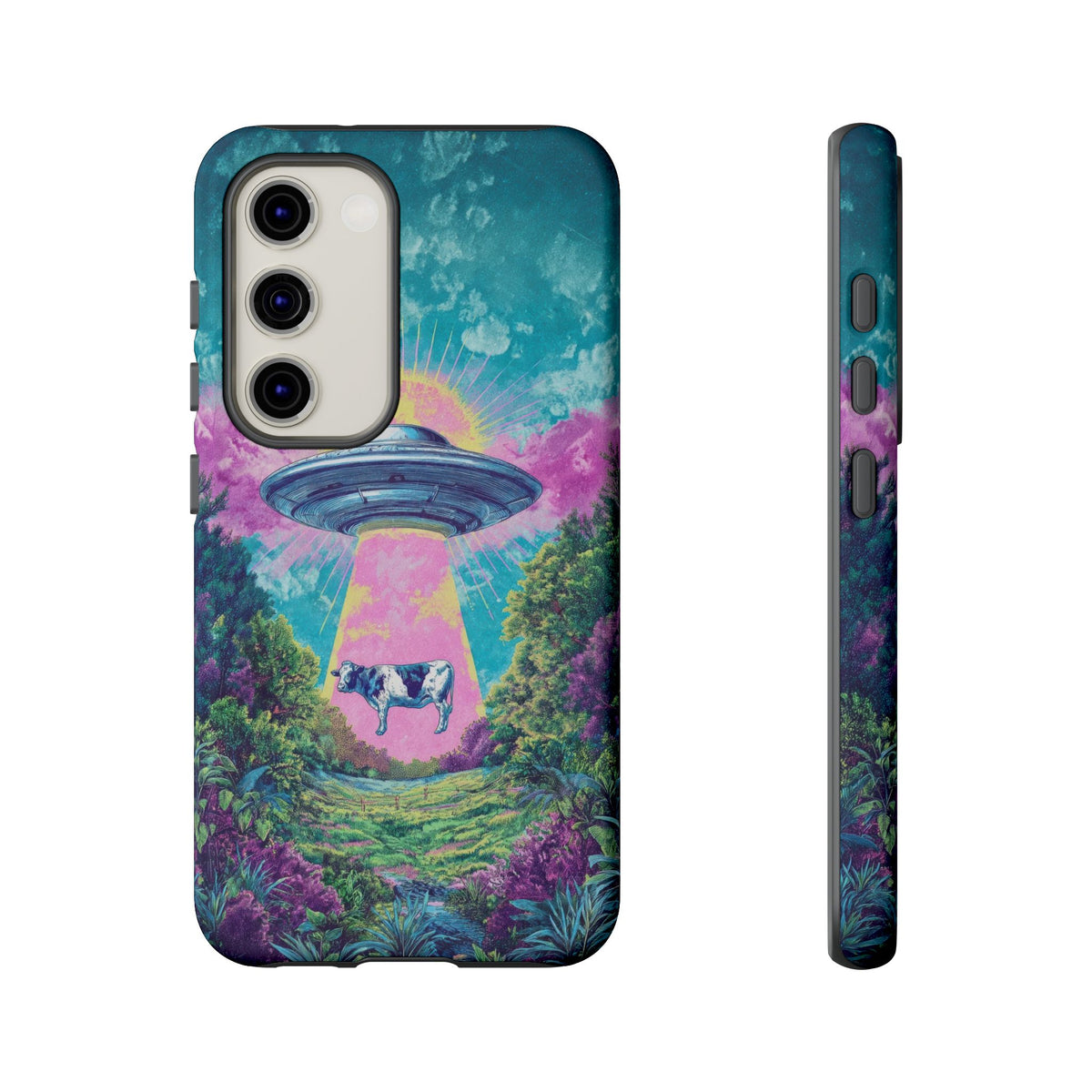 Vintage Alien UFO Graphic Tough Phone Cases