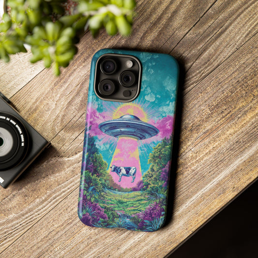 Vintage Alien UFO Graphic Tough Phone Cases