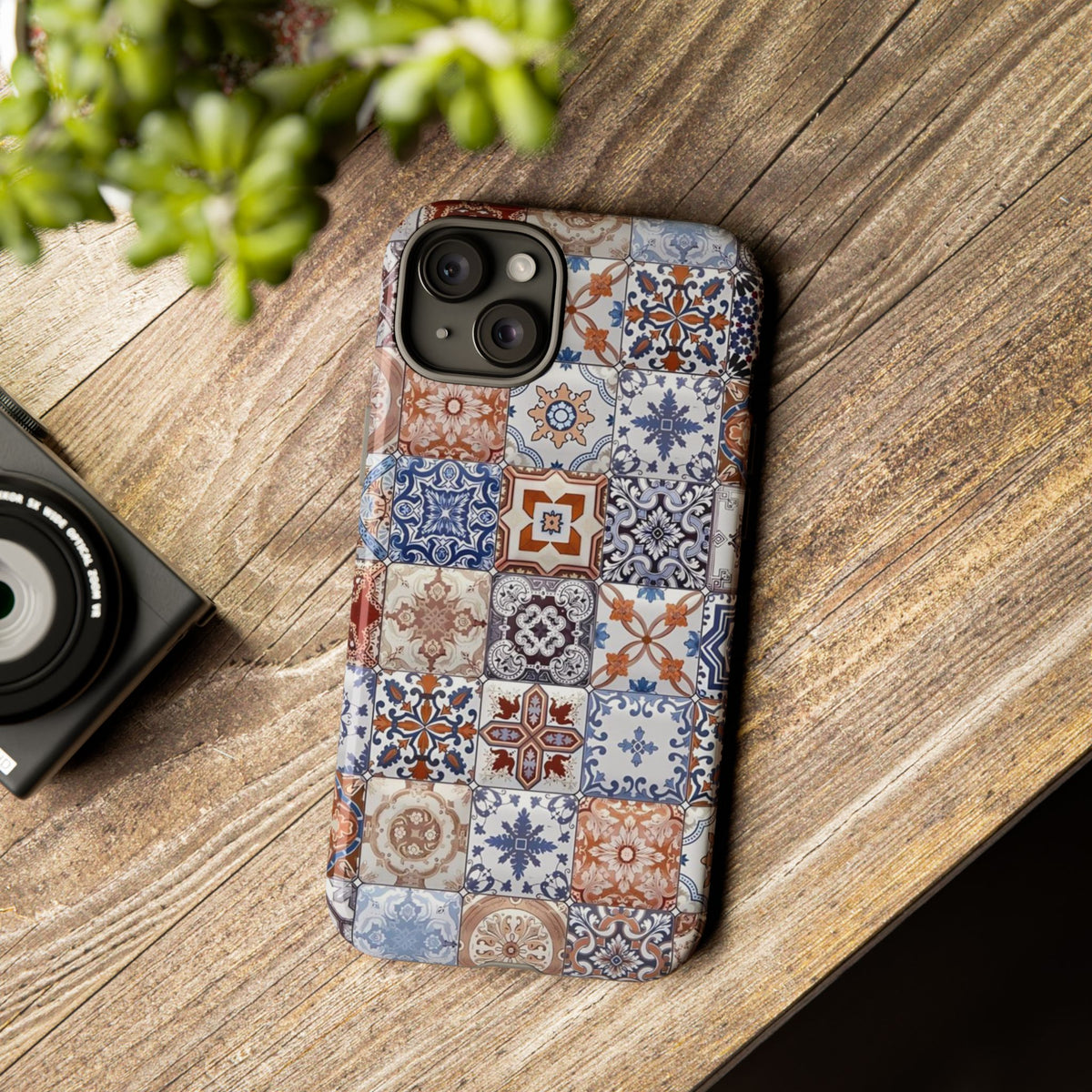 Vintage Mosaic Tile Graphic Tough Phone Cases