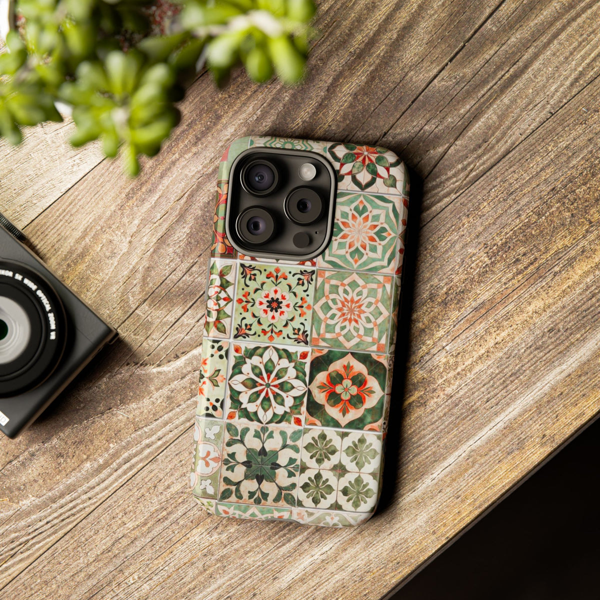 Vintage Mosaic Tile Graphic Tough Phone Cases