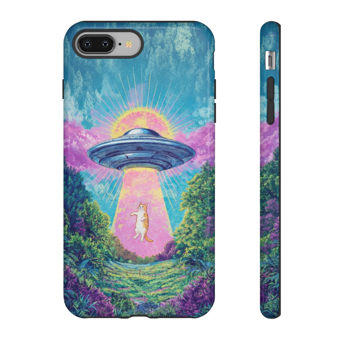 Vintage Alien UFO Graphic Tough Phone Cases