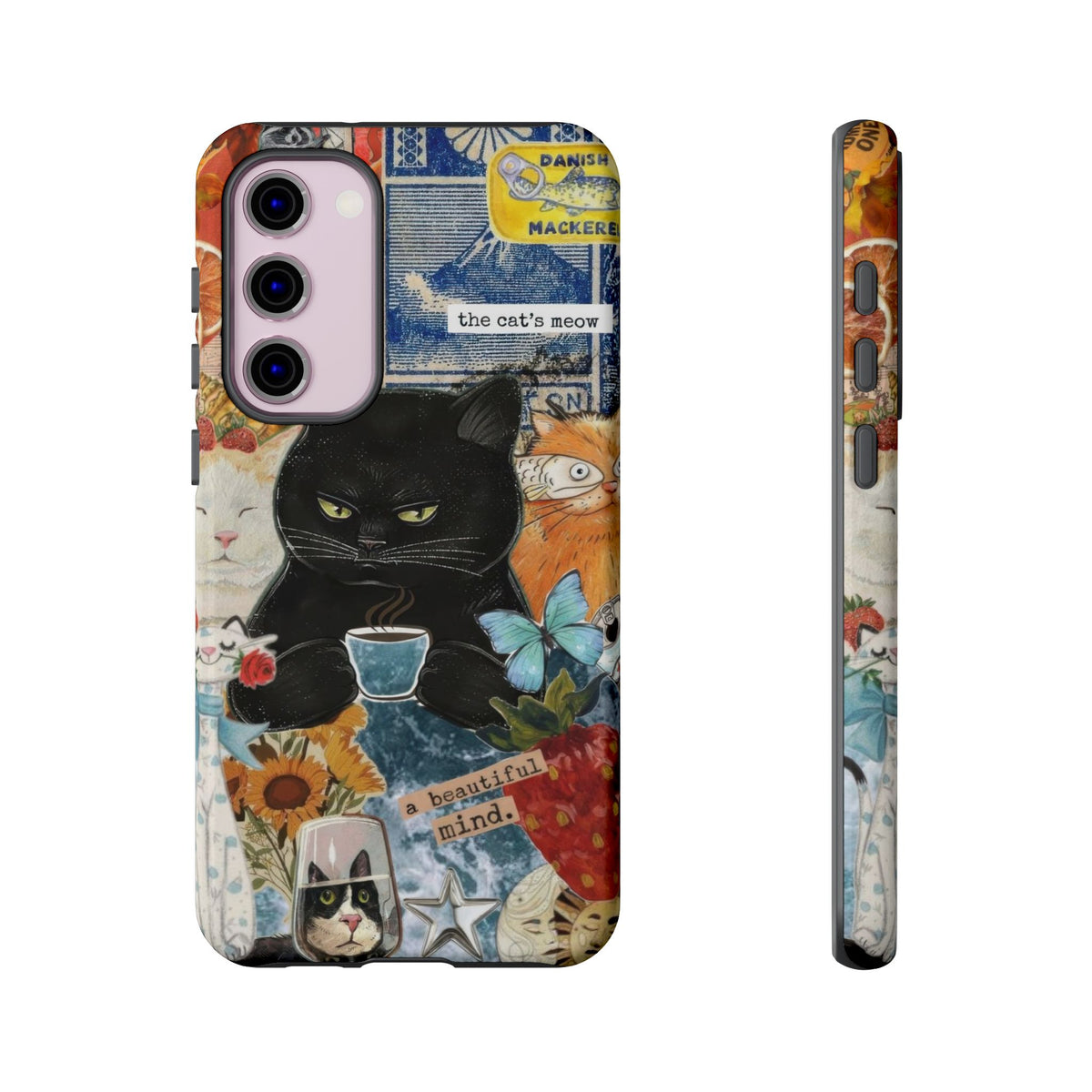 Aesthetic Cats Case - Vintage Kitty Graphic Tough Phone Cases
