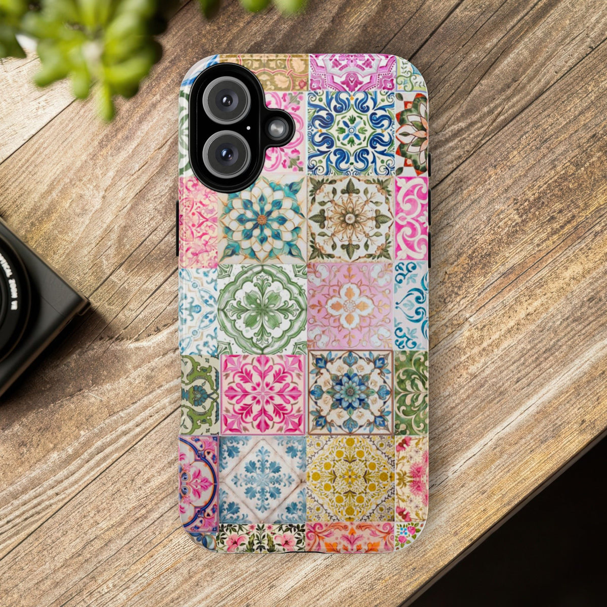 Vintage Mosaic Tile Graphic Tough Phone Cases