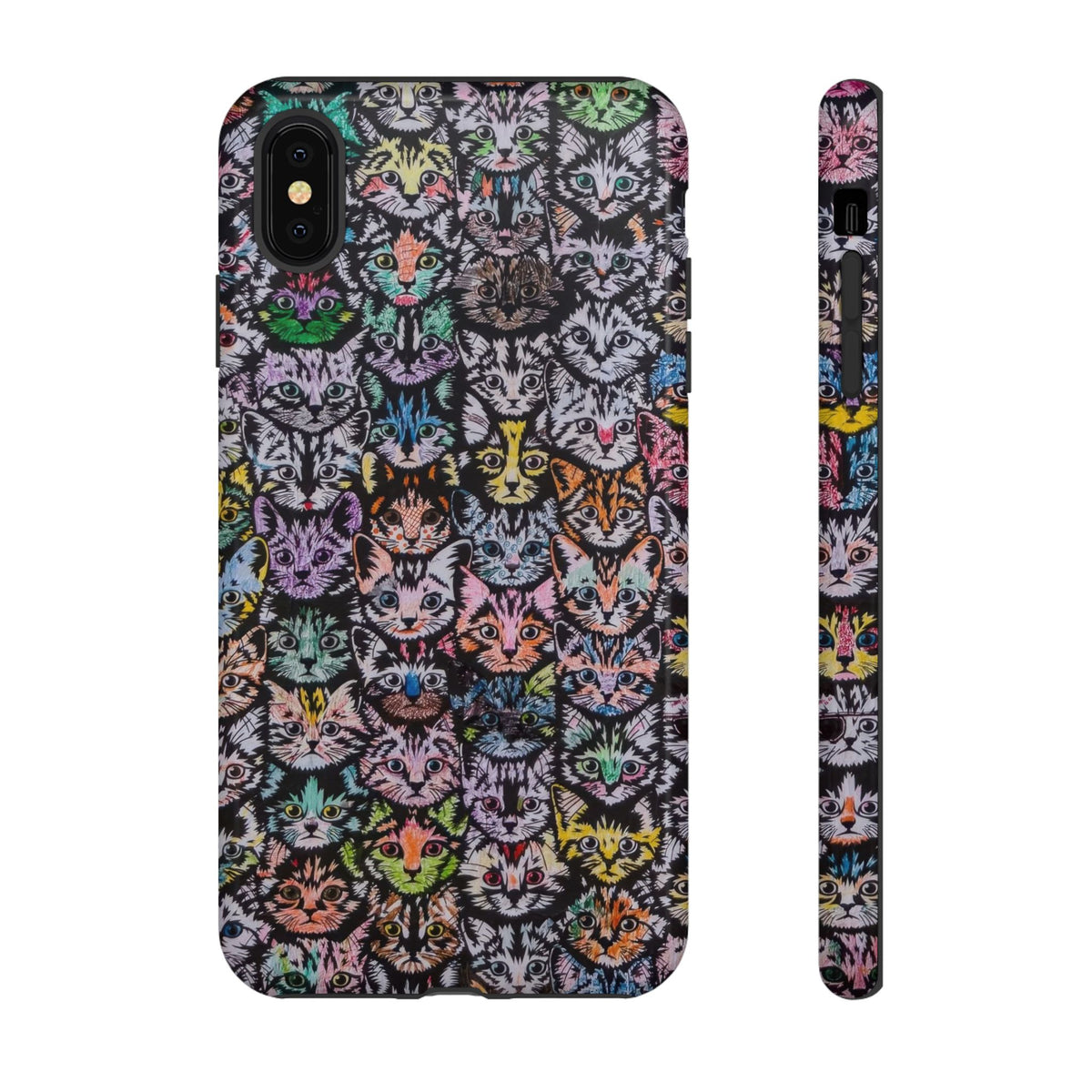 Aesthetic Cats Case - Vintage Kitty Graphic Tough Phone Cases