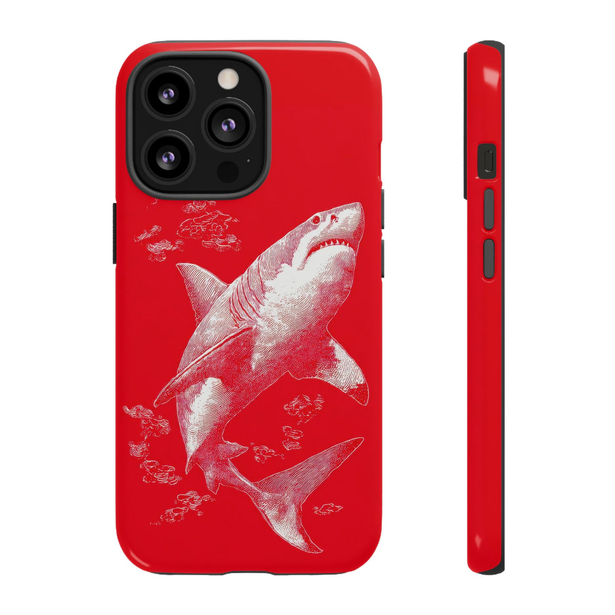 The Shark - Etching Style Series Graphic Tough Phone Cases