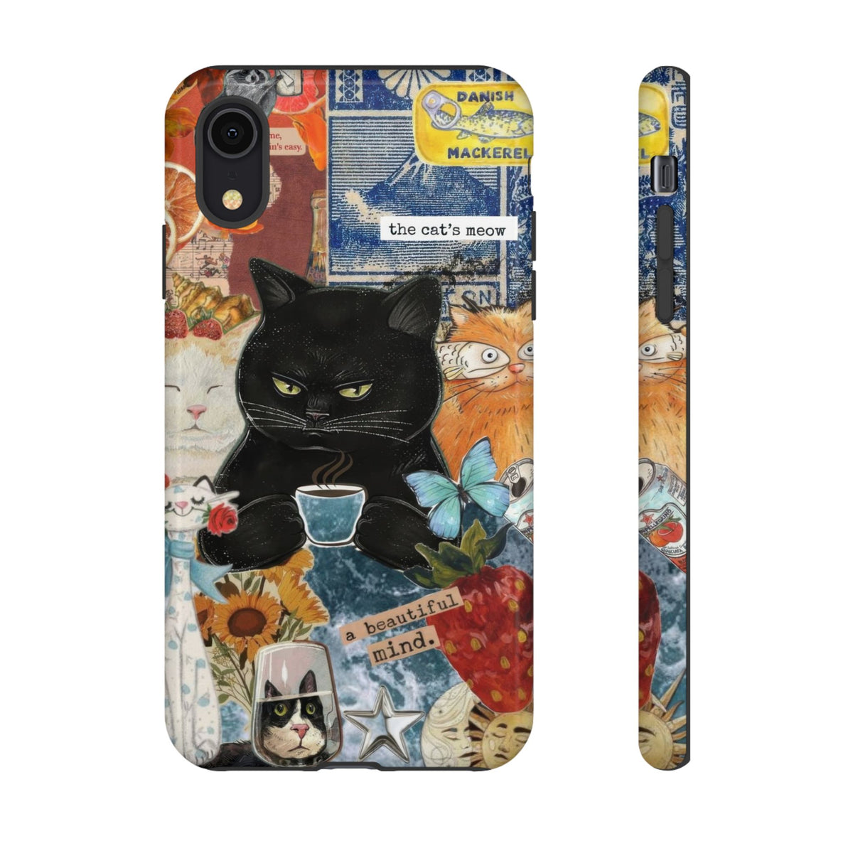 Aesthetic Cats Case - Vintage Kitty Graphic Tough Phone Cases