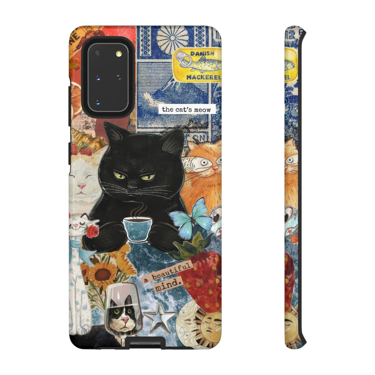 Aesthetic Cats Case - Vintage Kitty Graphic Tough Phone Cases