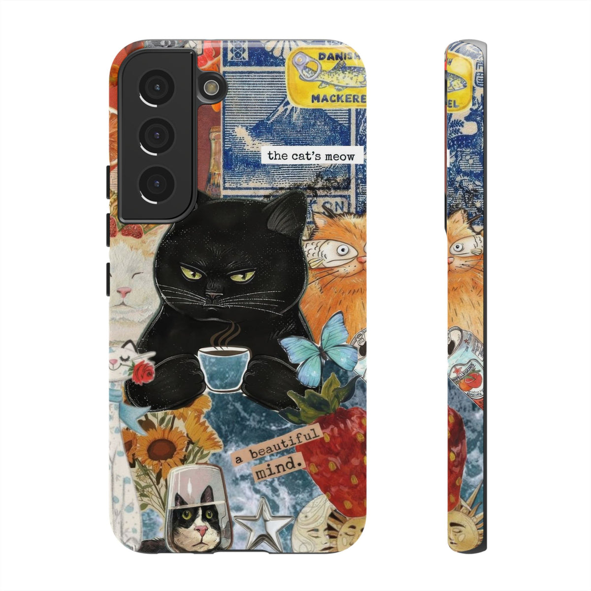 Aesthetic Cats Case - Vintage Kitty Graphic Tough Phone Cases