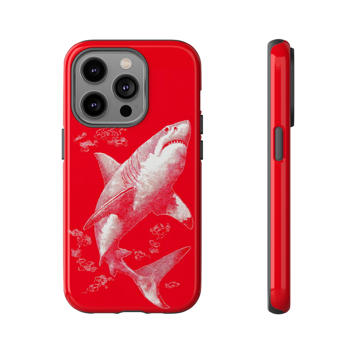 The Shark - Etching Style Series Graphic Tough Phone Cases
