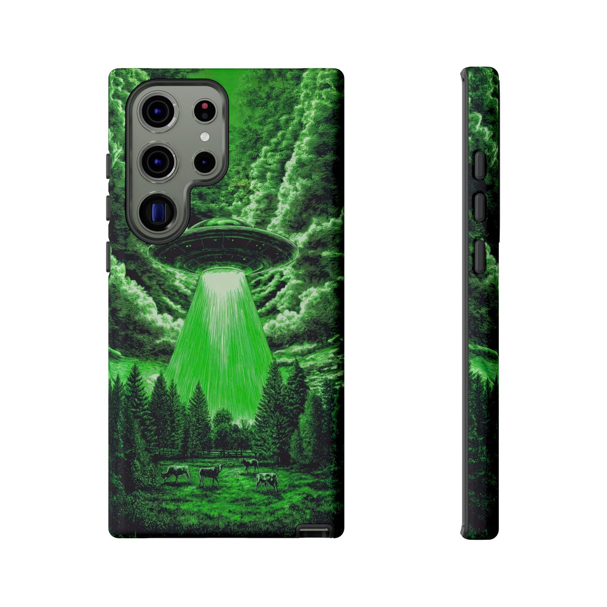 Vintage Alien UFO Graphic Tough Phone Cases