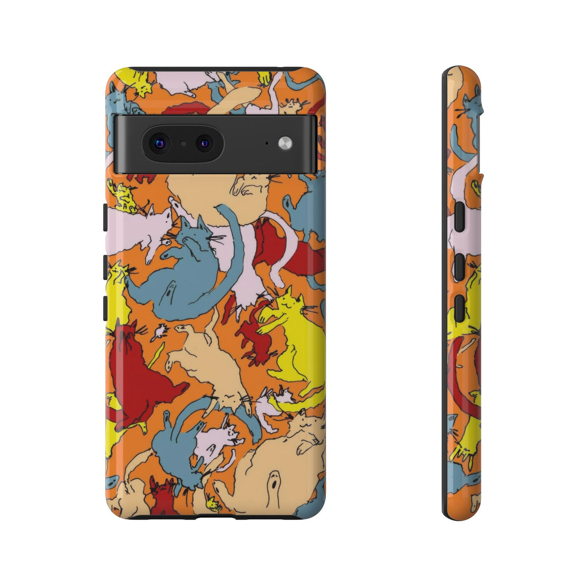 Aesthetic Cats Case - Vintage Kitty Graphic Tough Phone Cases