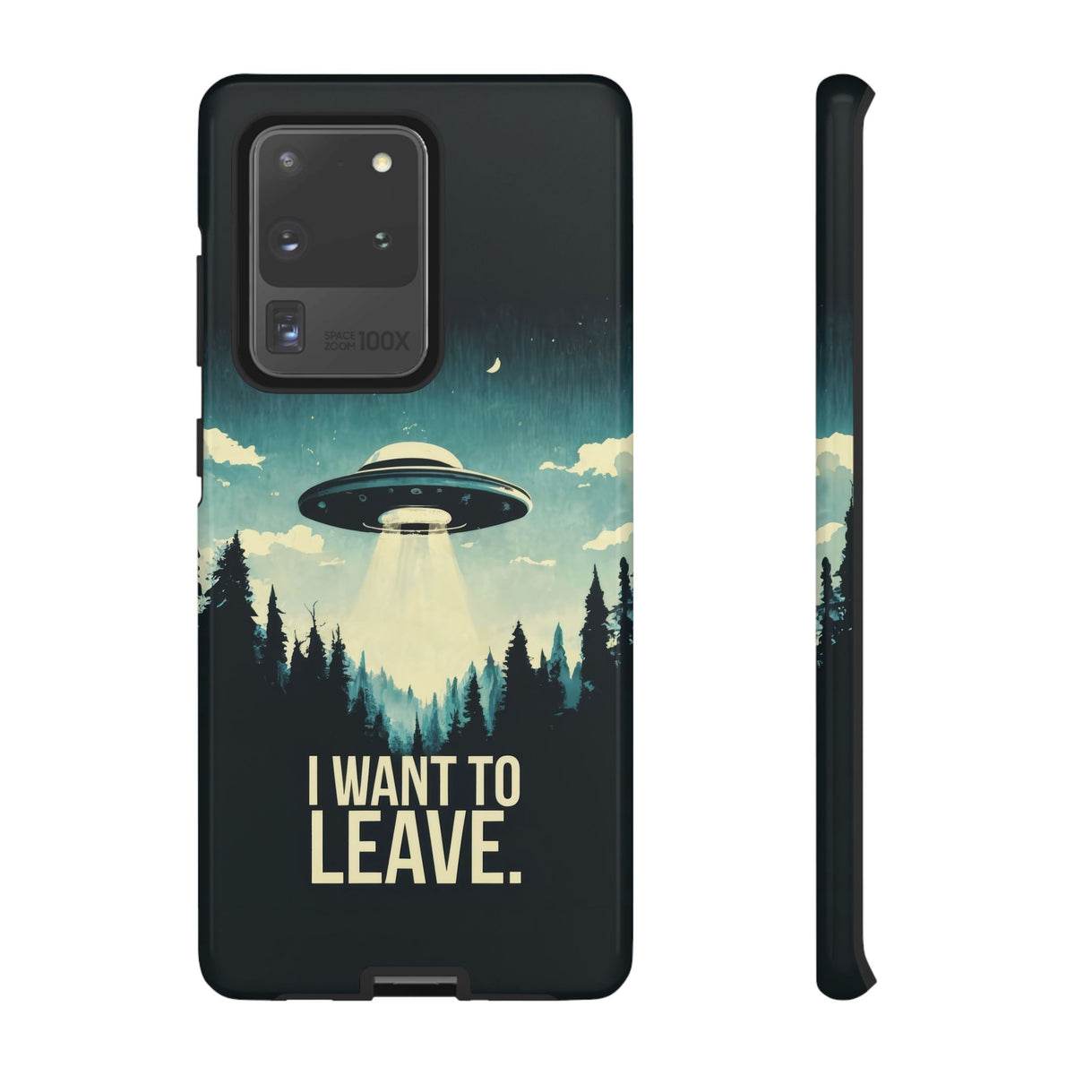 Vintage Alien UFO Graphic Tough Phone Cases