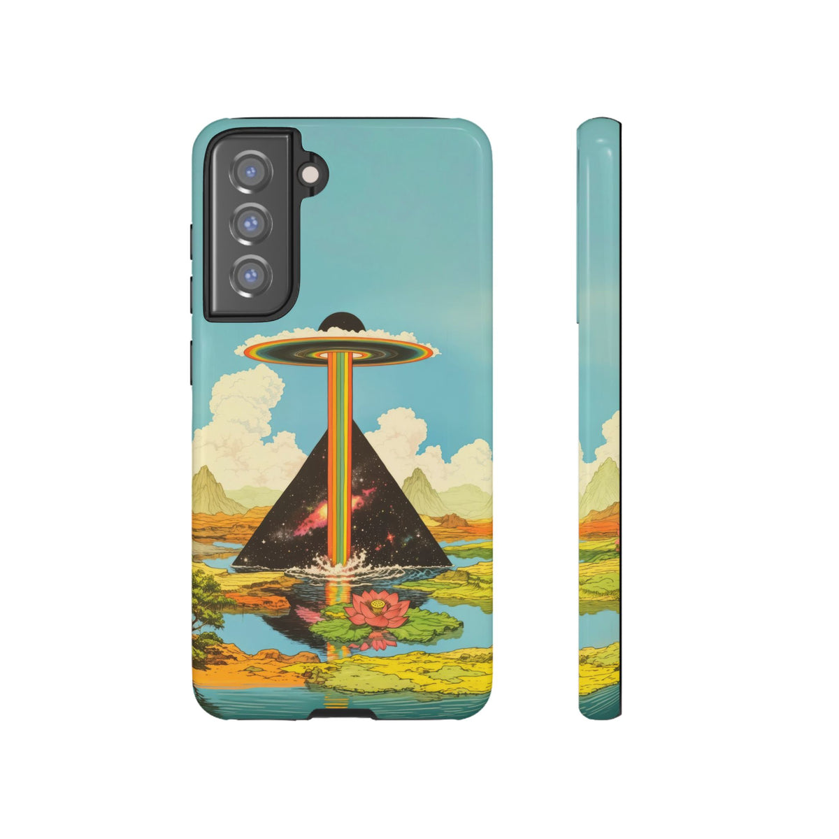 Vintage Alien UFO Graphic Tough Phone Cases