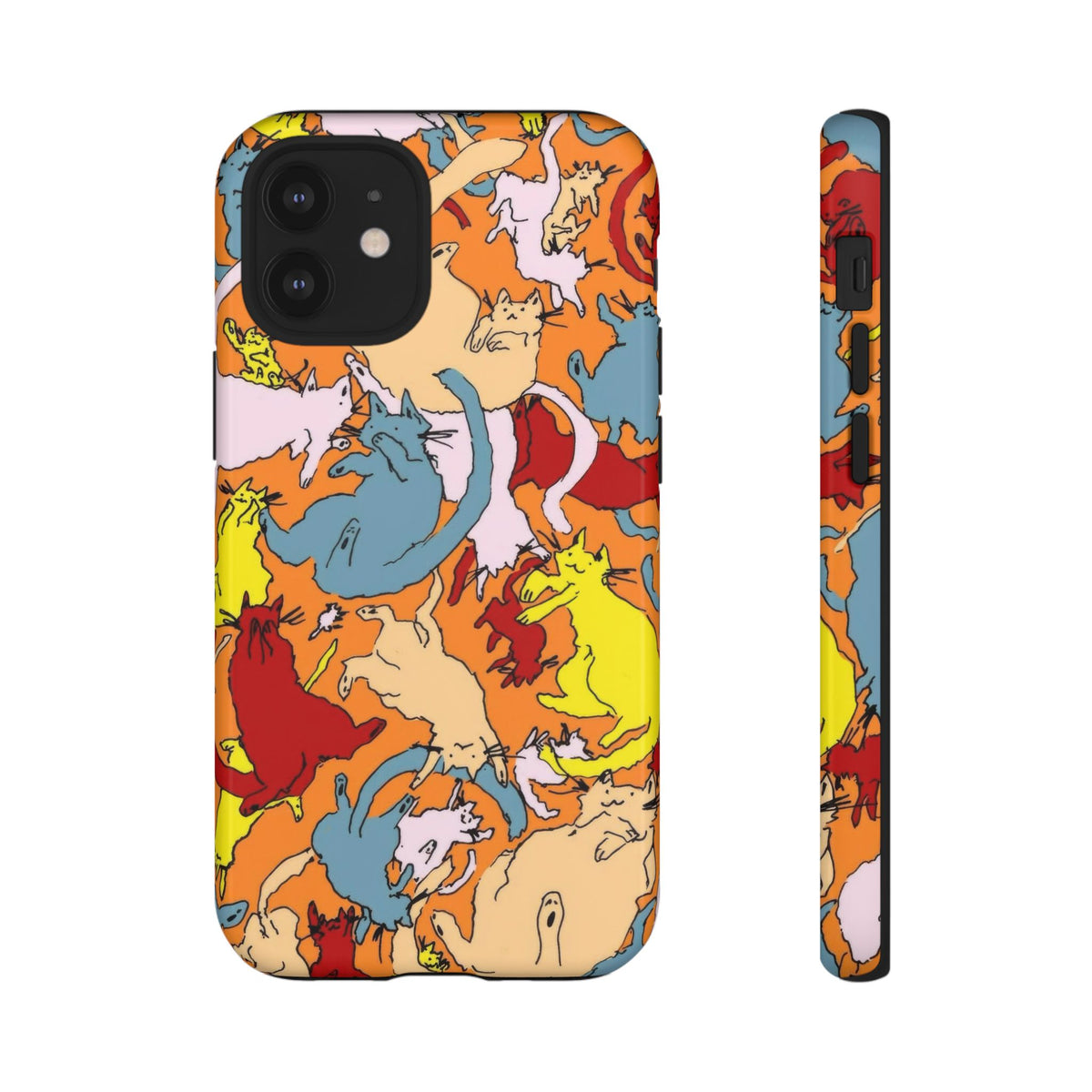 Aesthetic Cats Case - Vintage Kitty Graphic Tough Phone Cases