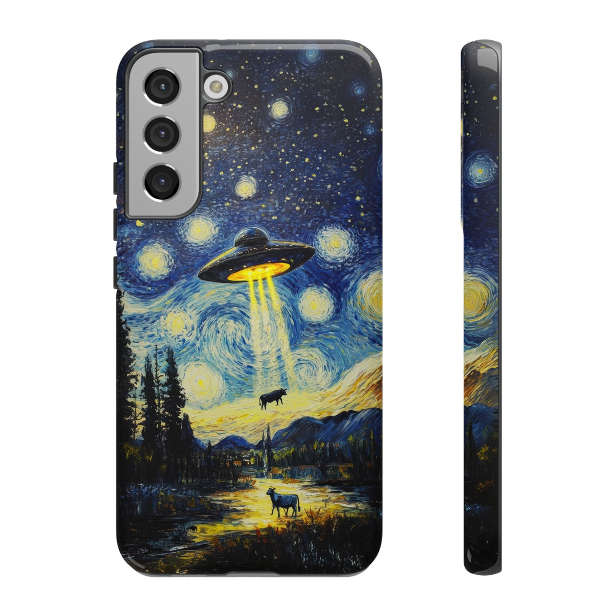 Vintage Alien UFO Graphic Tough Phone Cases