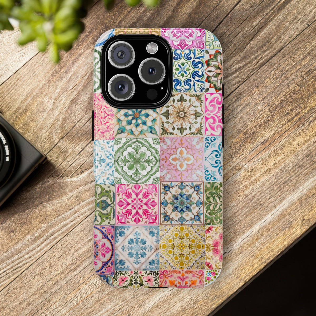 Vintage Mosaic Tile Graphic Tough Phone Cases