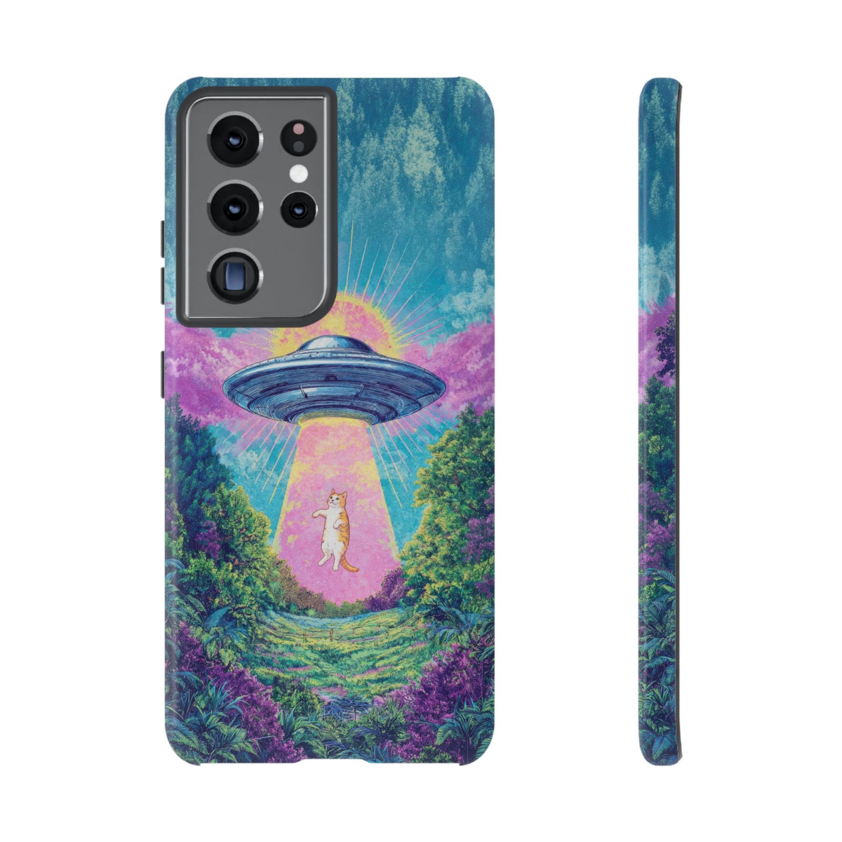 Vintage Alien UFO Graphic Tough Phone Cases