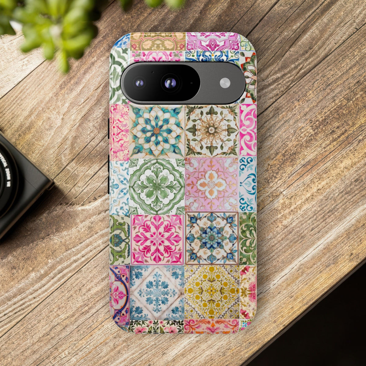Vintage Mosaic Tile Graphic Tough Phone Cases