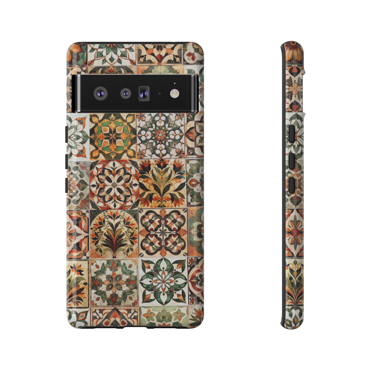 Vintage Mosaic Tile Graphic Tough Phone Cases