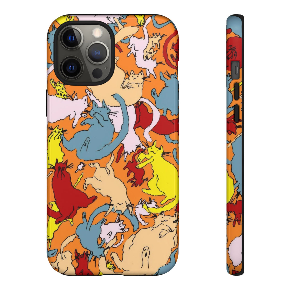 Aesthetic Cats Case - Vintage Kitty Graphic Tough Phone Cases