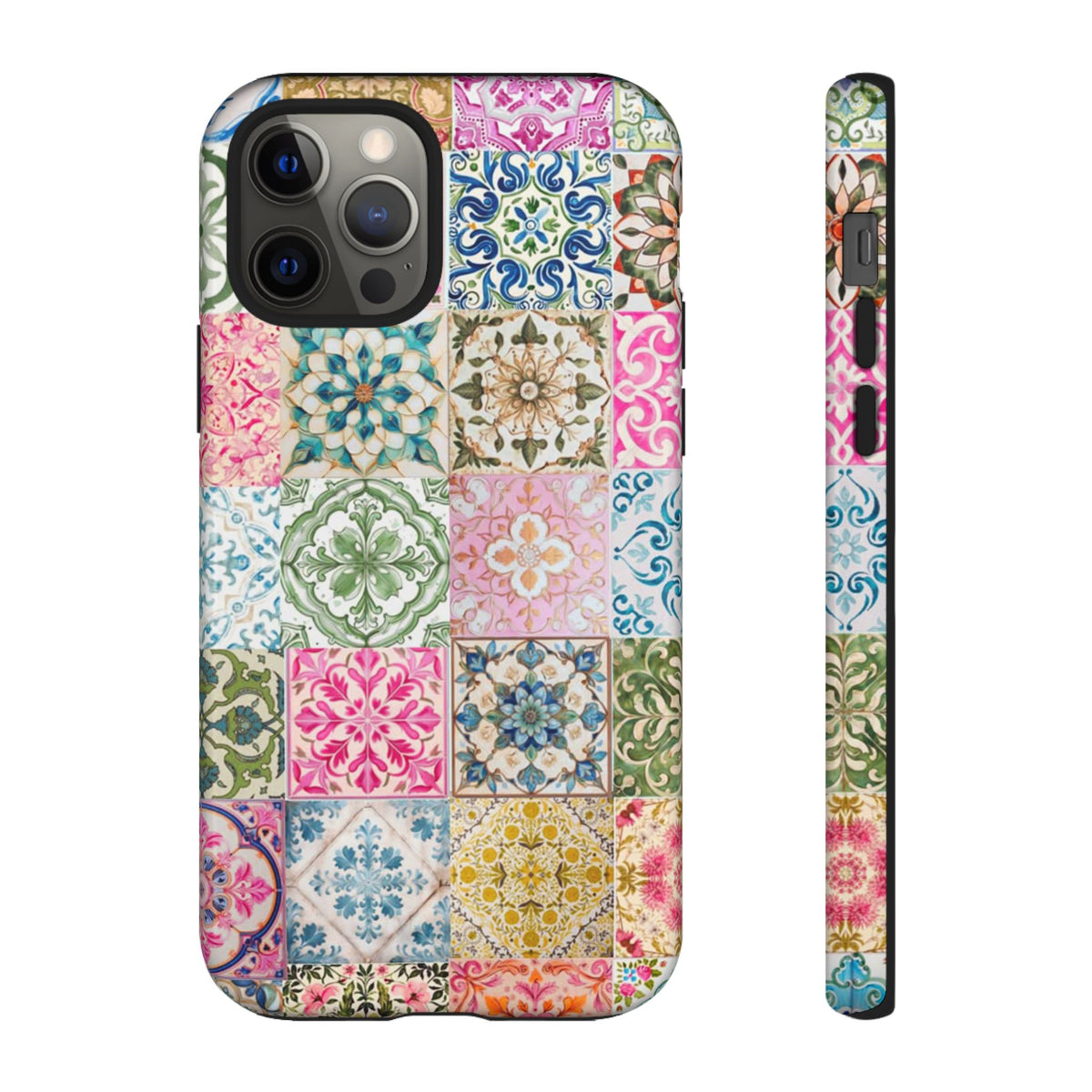 Vintage Mosaic Tile Graphic Tough Phone Cases