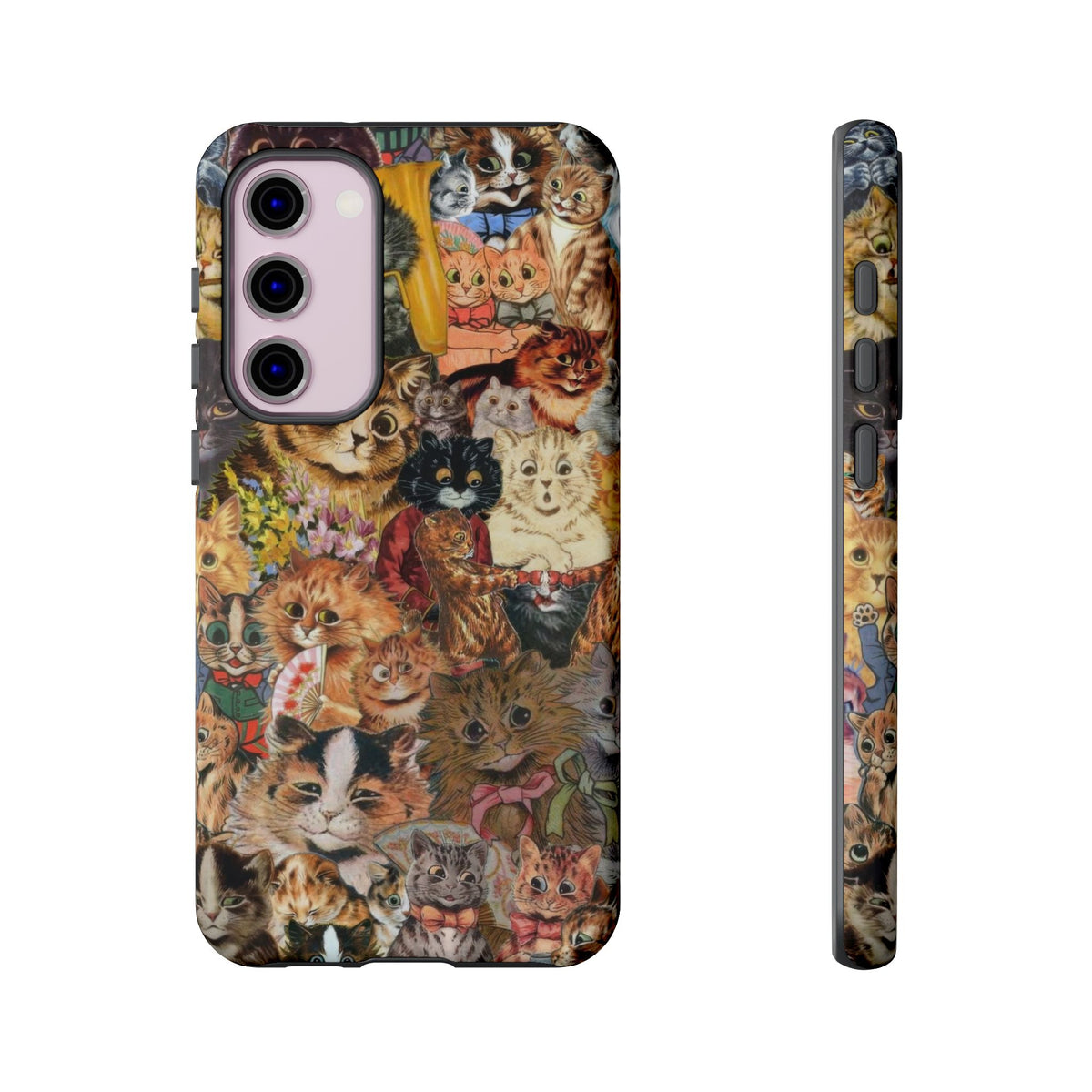 Aesthetic Cats Case - Vintage Kitty Graphic Tough Phone Cases