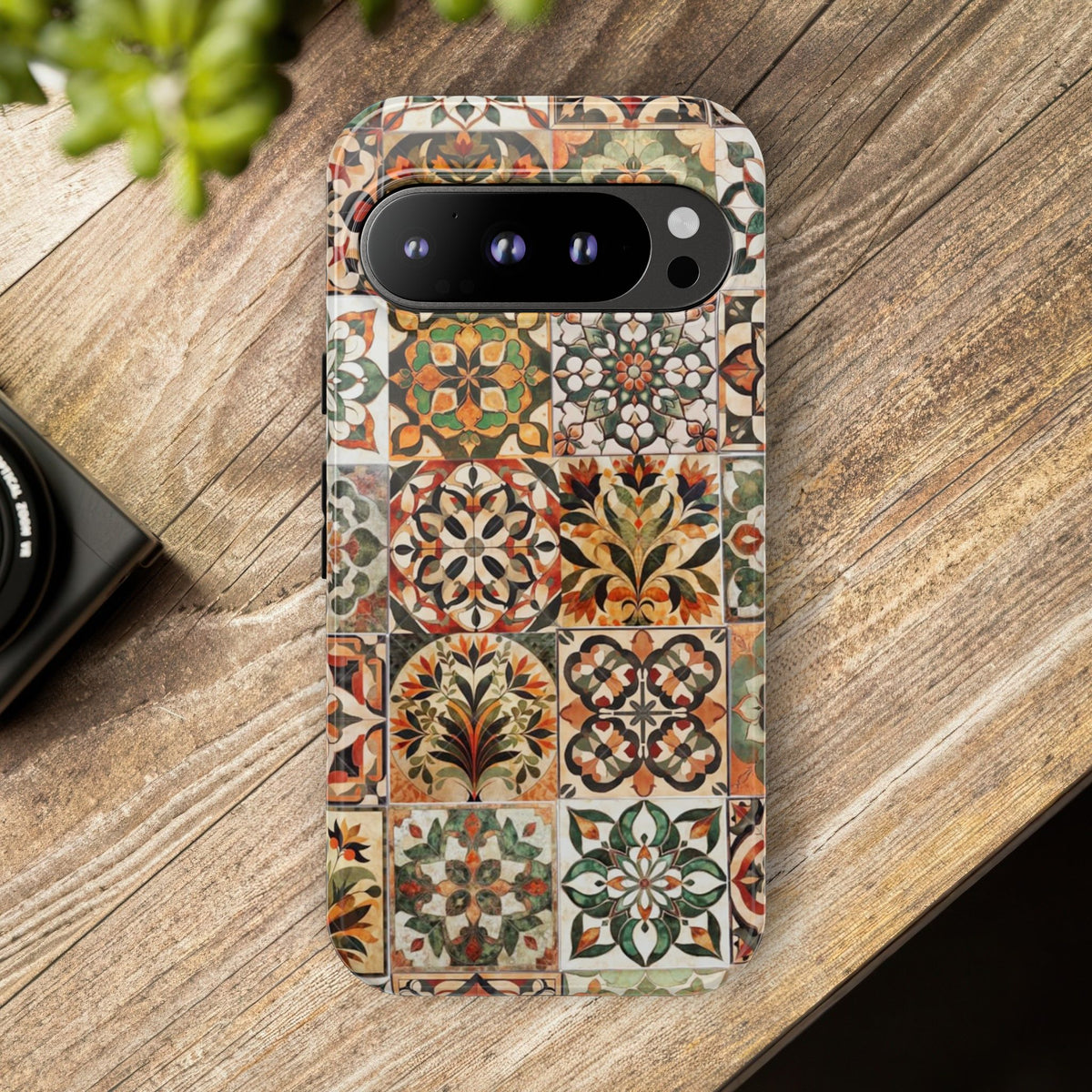 Vintage Mosaic Tile Graphic Tough Phone Cases