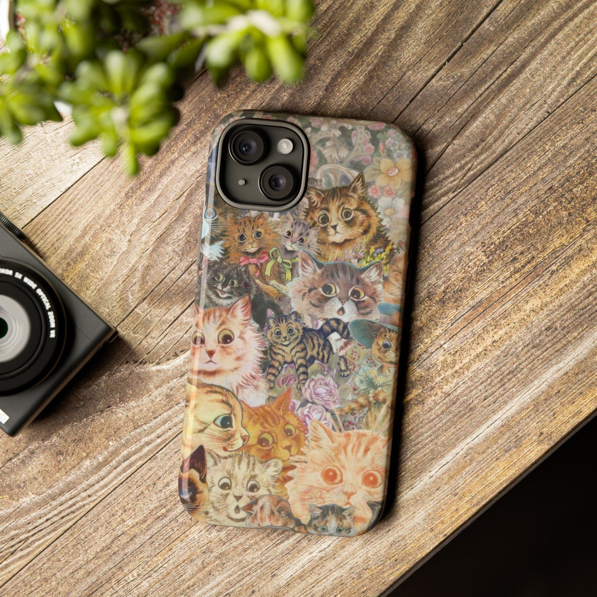 Aesthetic Cats Case - Vintage Kitty Graphic Tough Phone Cases