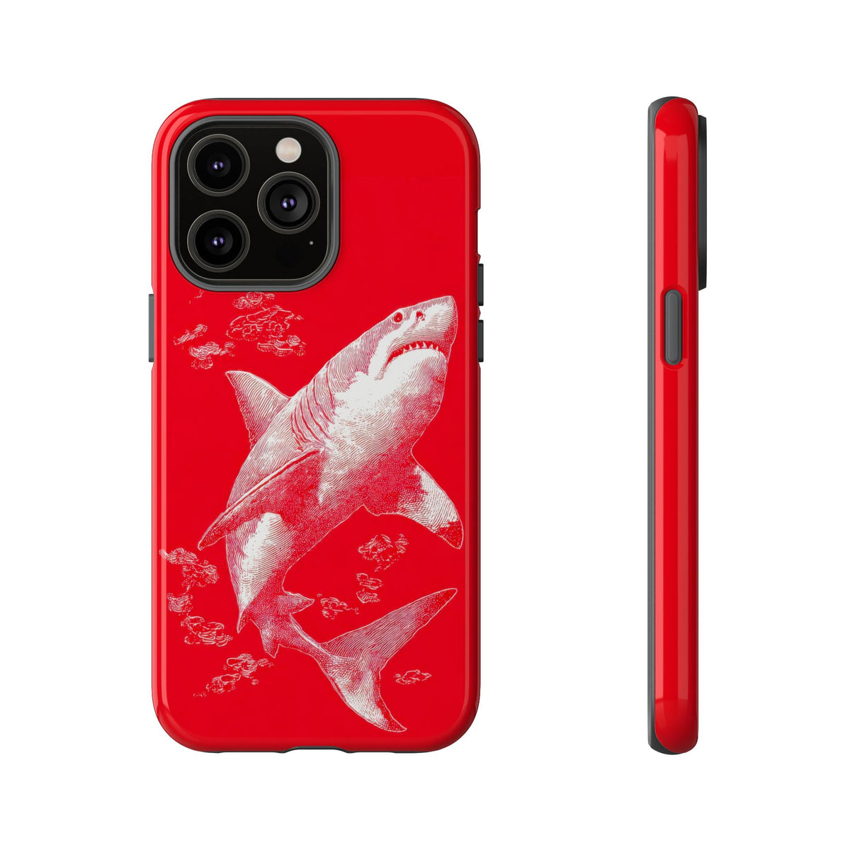 The Shark - Etching Style Series Graphic Tough Phone Cases