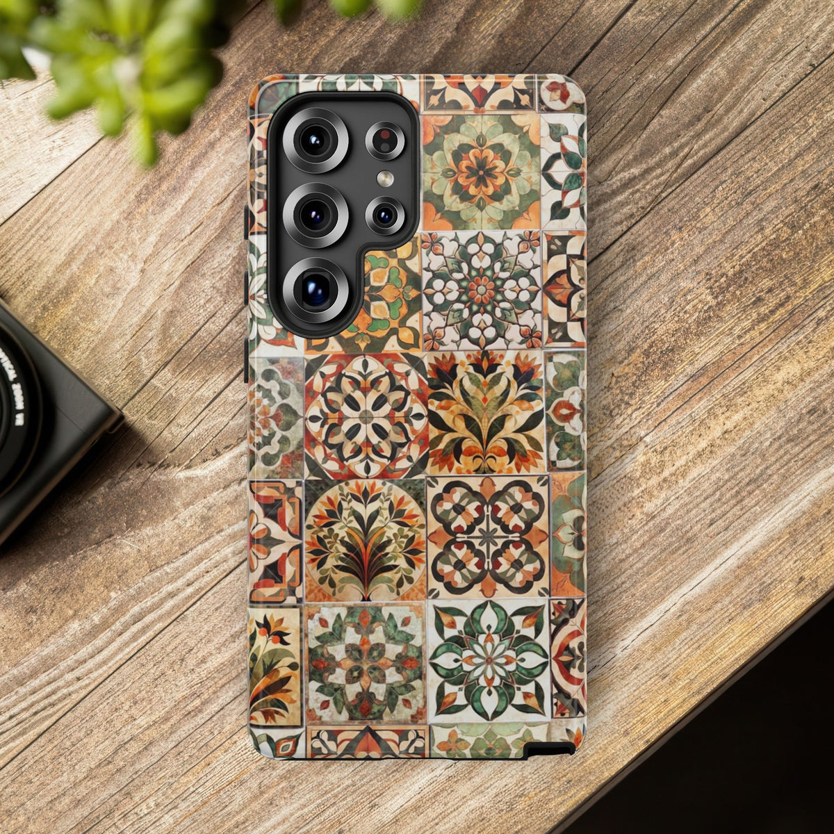 Vintage Mosaic Tile Graphic Tough Phone Cases