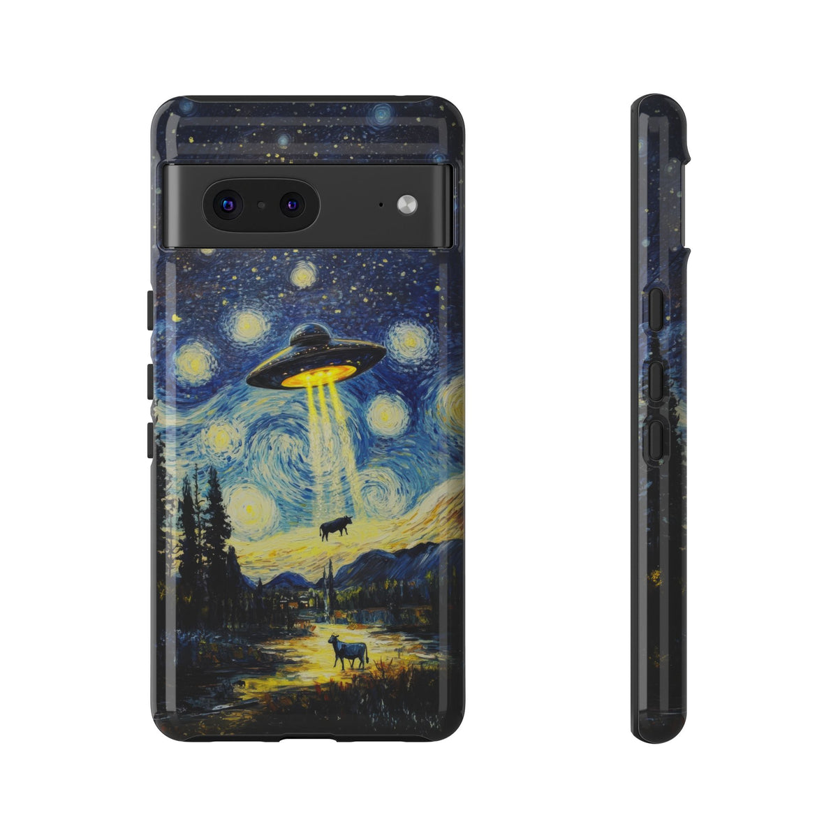 Vintage Alien UFO Graphic Tough Phone Cases