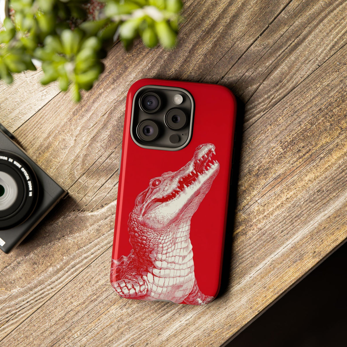 The Crocodile - Etching Style Series Graphic Tough Phone Cases