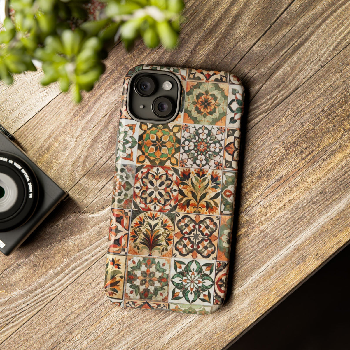 Vintage Mosaic Tile Graphic Tough Phone Cases