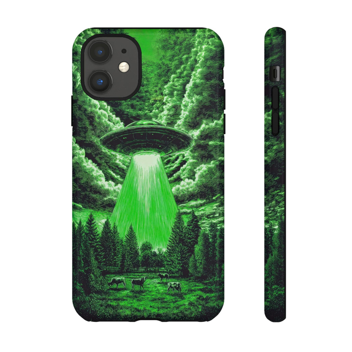 Vintage Alien UFO Graphic Tough Phone Cases